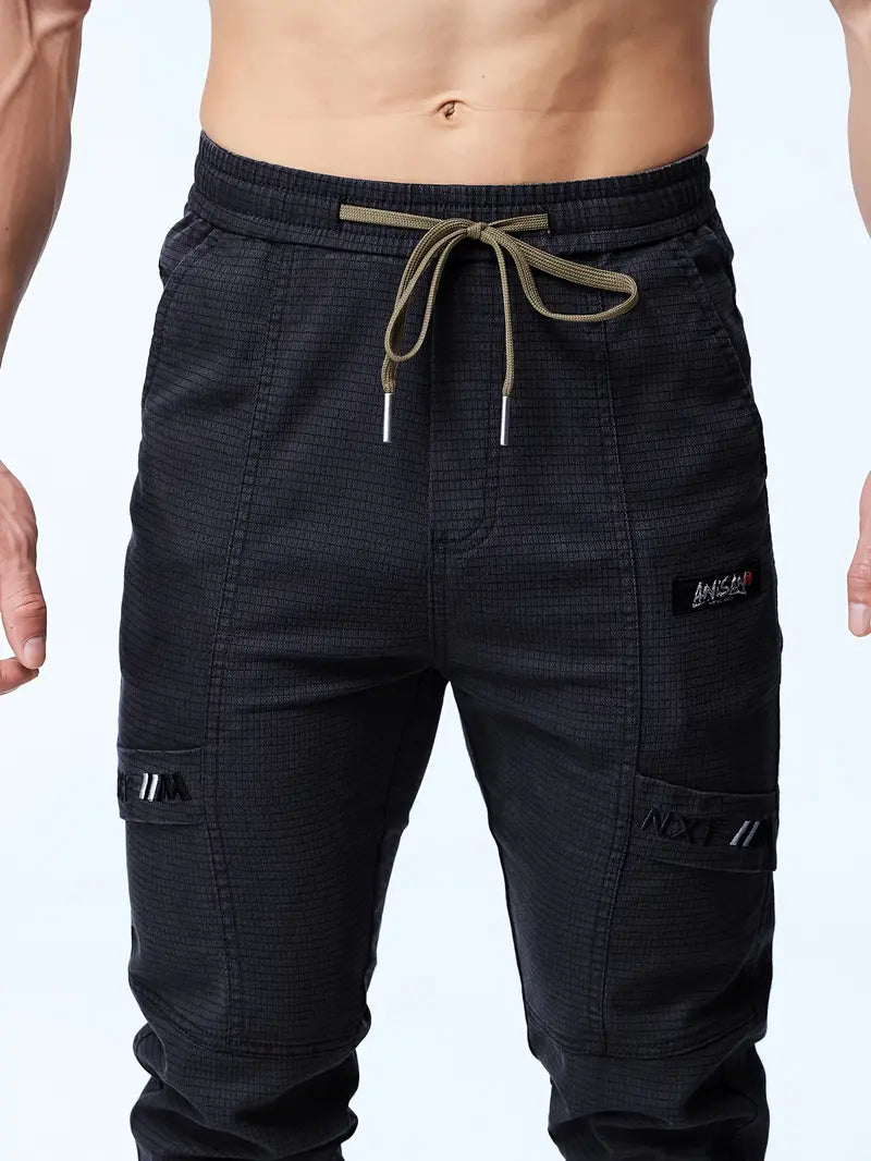 Herren Jogger mit Kordelzug und Stretch-Tapered-Fit