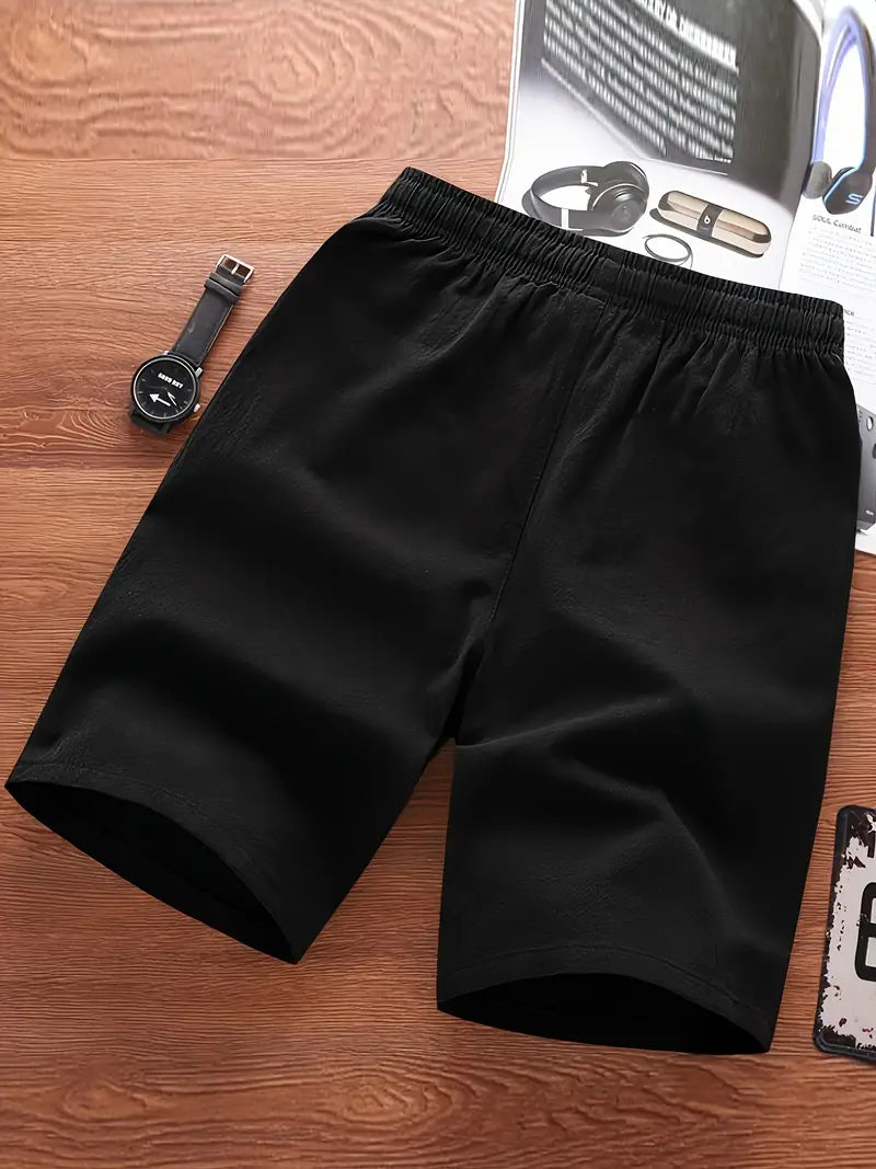 Lässige Herren Sommershorts mit Kordelzug und weicher Textur