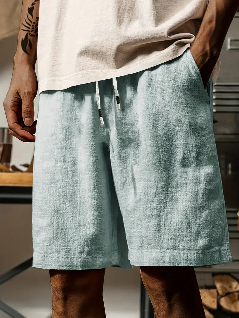 Lässige Herren Sommershorts mit Kordelzug und weicher Textur