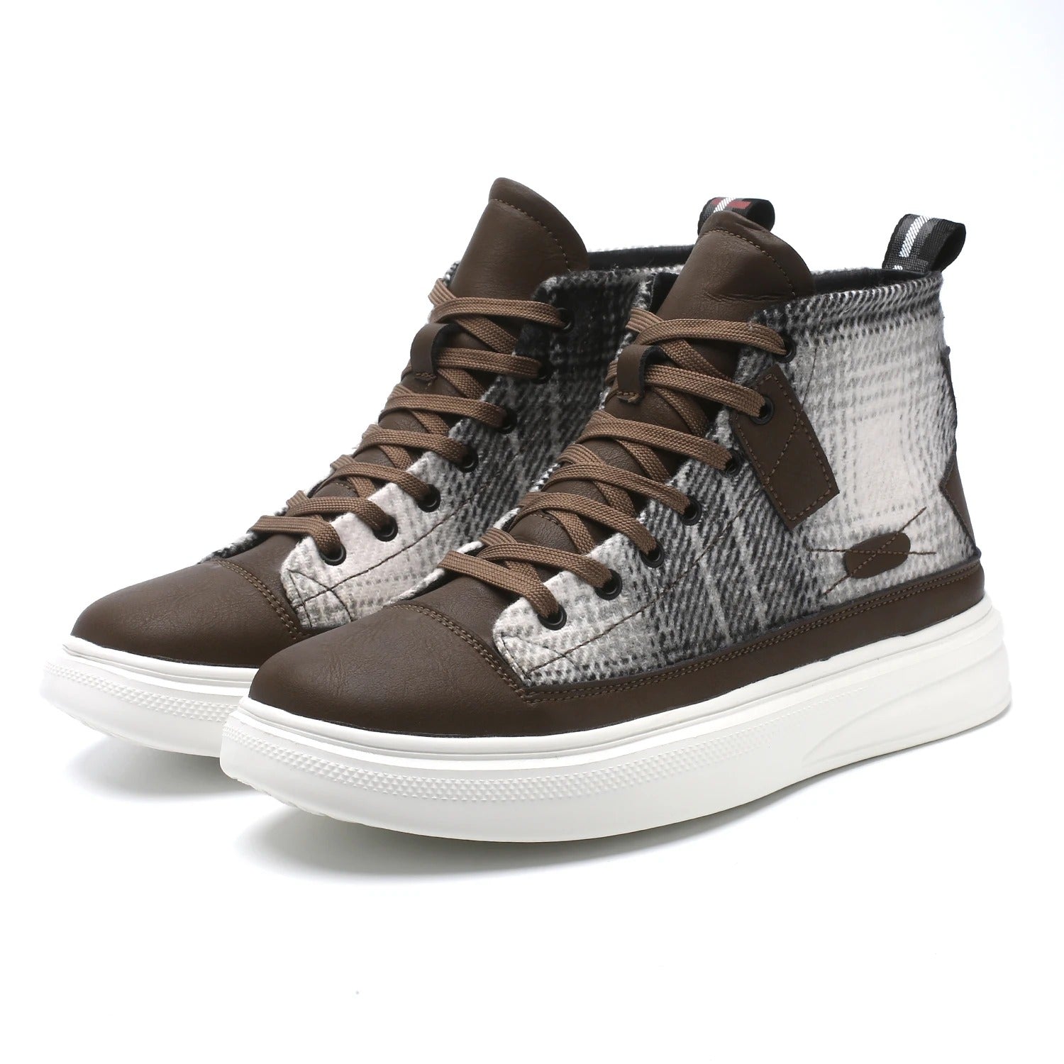 Karierte High-Top Sneaker für Herren