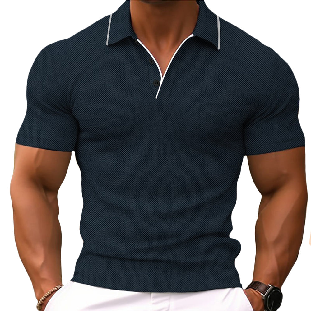 Slim Fit Herren Polo Shirt mit Knopfleiste