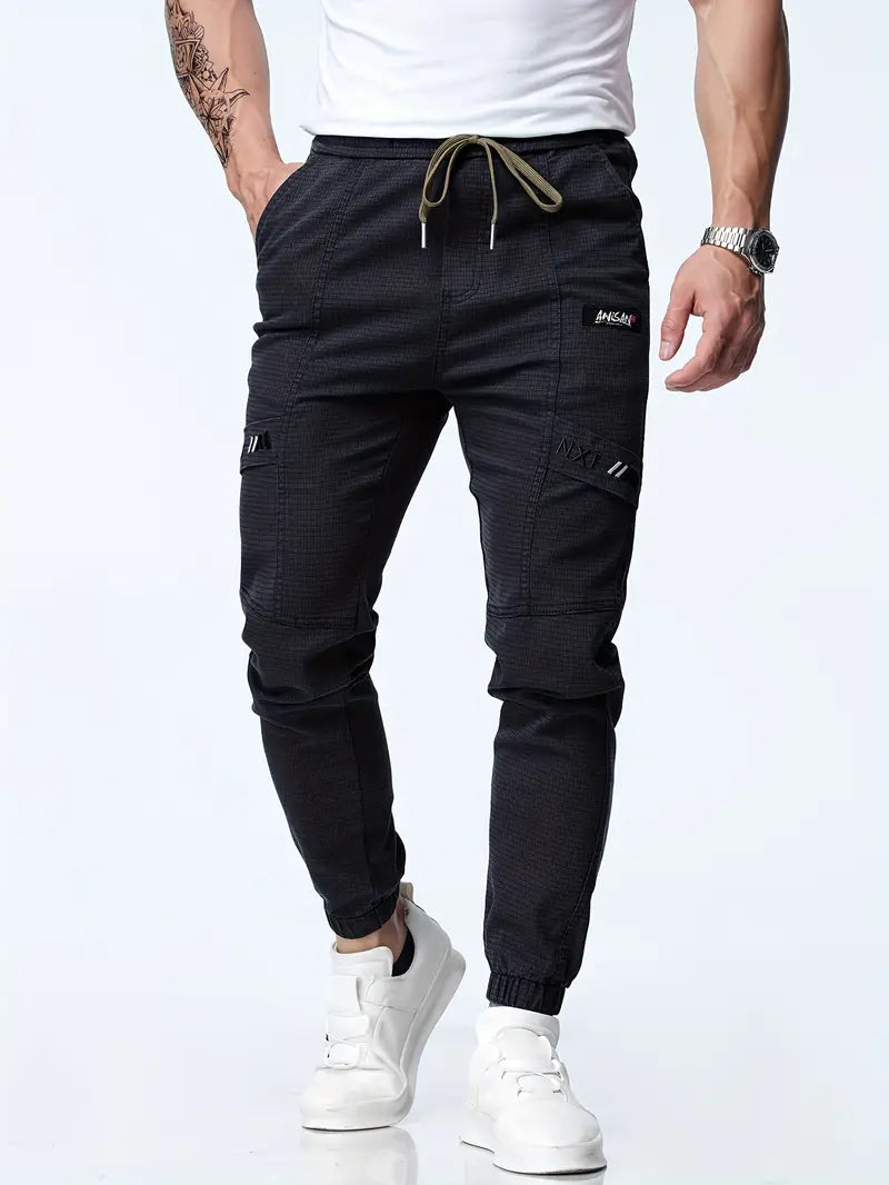 Herren Jogger mit Kordelzug und Stretch-Tapered-Fit