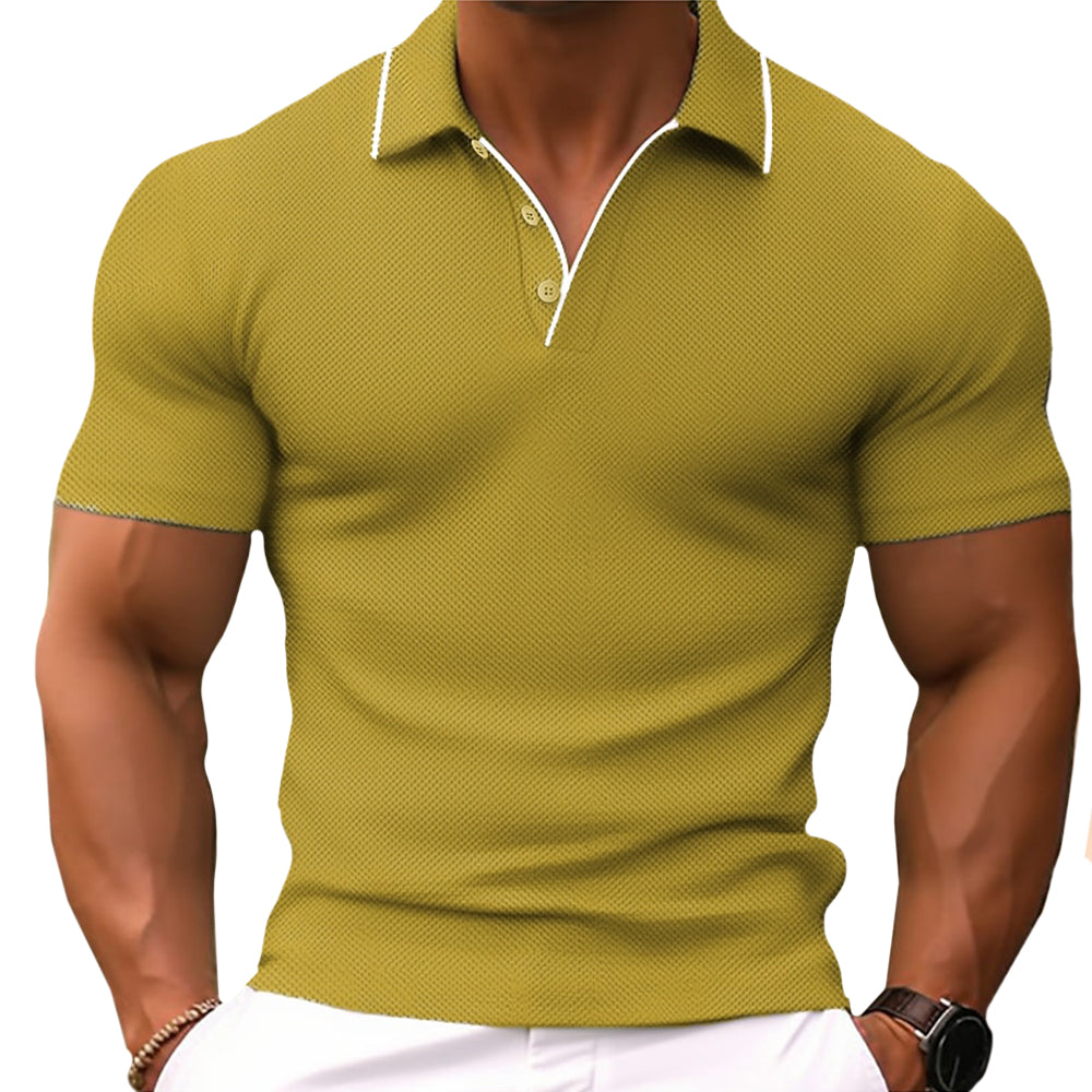 Slim Fit Herren Polo Shirt mit Knopfleiste