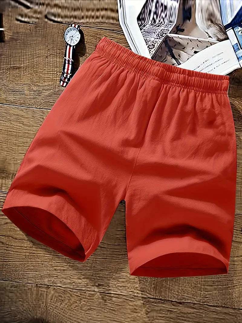 Lässige Herren Sommershorts mit Kordelzug und weicher Textur