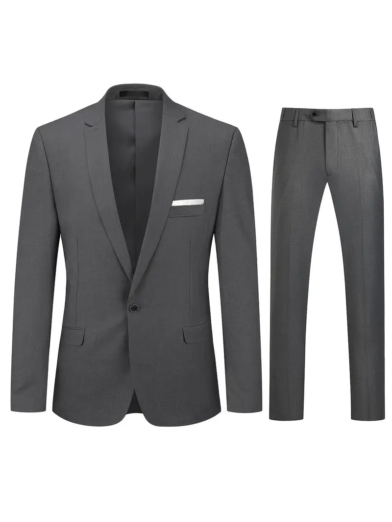 Zweiteiliger Herrenanzug: Business-Blazer und Hose, klassisch und stilvoll