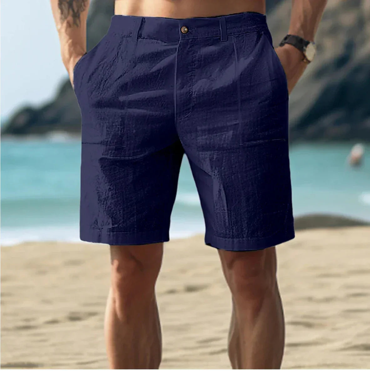 Lässige Herren Leinen Shorts für entspannte Sommertage