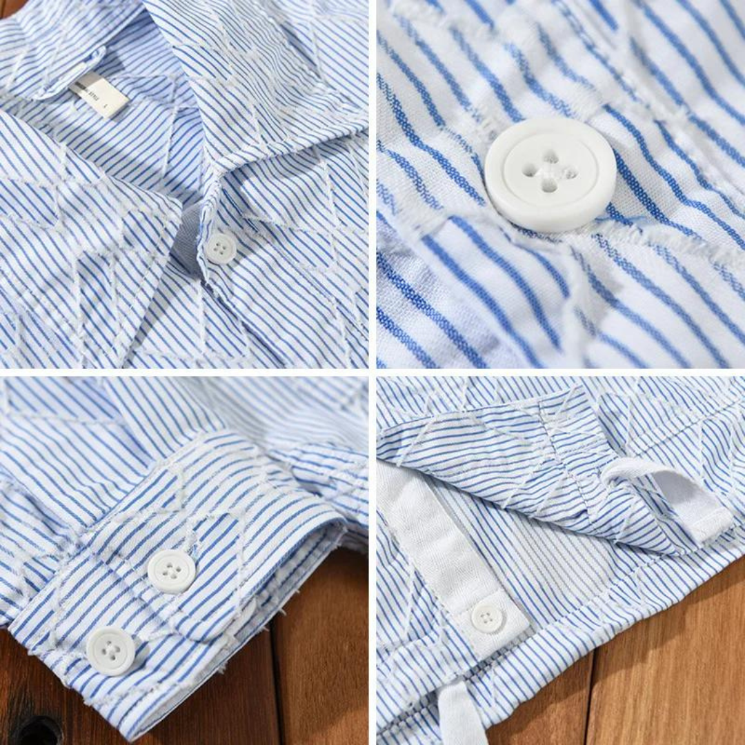 Hochwertige Herren Business-Bluse in Klassischem Blau