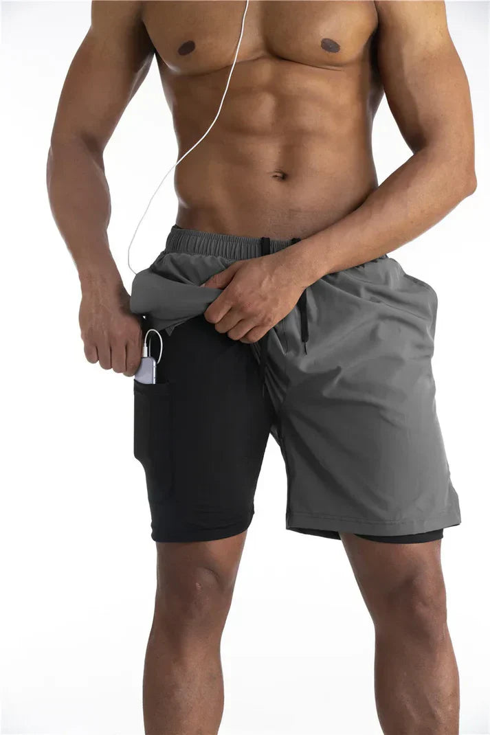 Kurze Herren Sporthose mit Innenfutter und Tasche