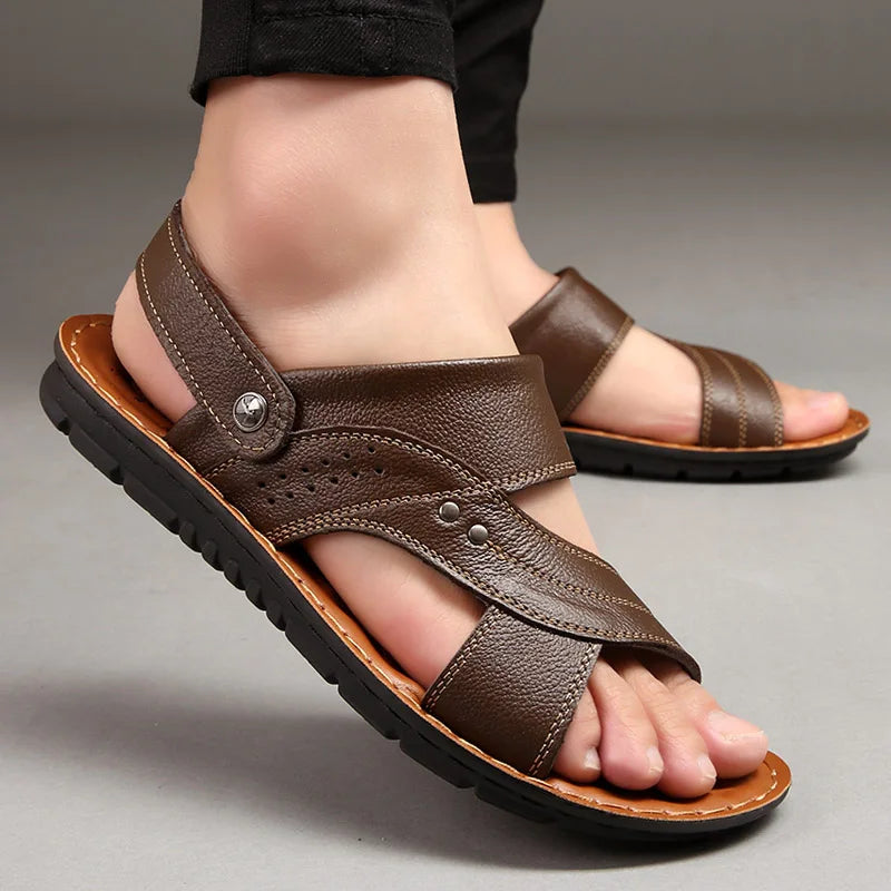 Ultra Bequeme Herren Leder Sandalen für entspannte Tage