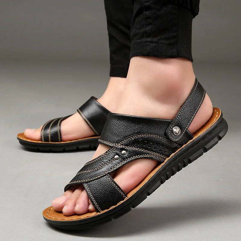 Ultra Bequeme Herren Leder Sandalen für entspannte Tage