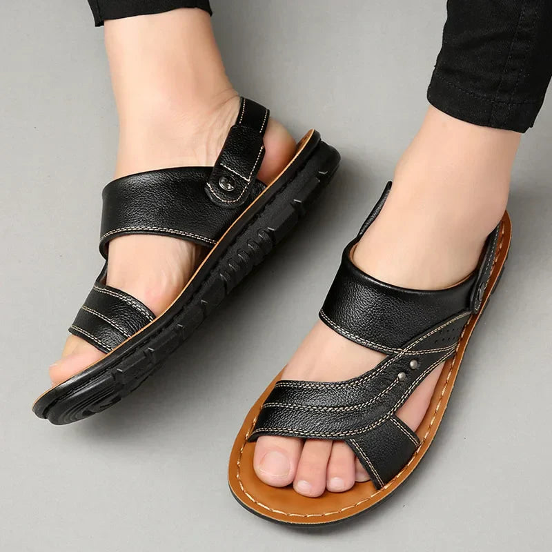 Ultra Bequeme Herren Leder Sandalen für entspannte Tage