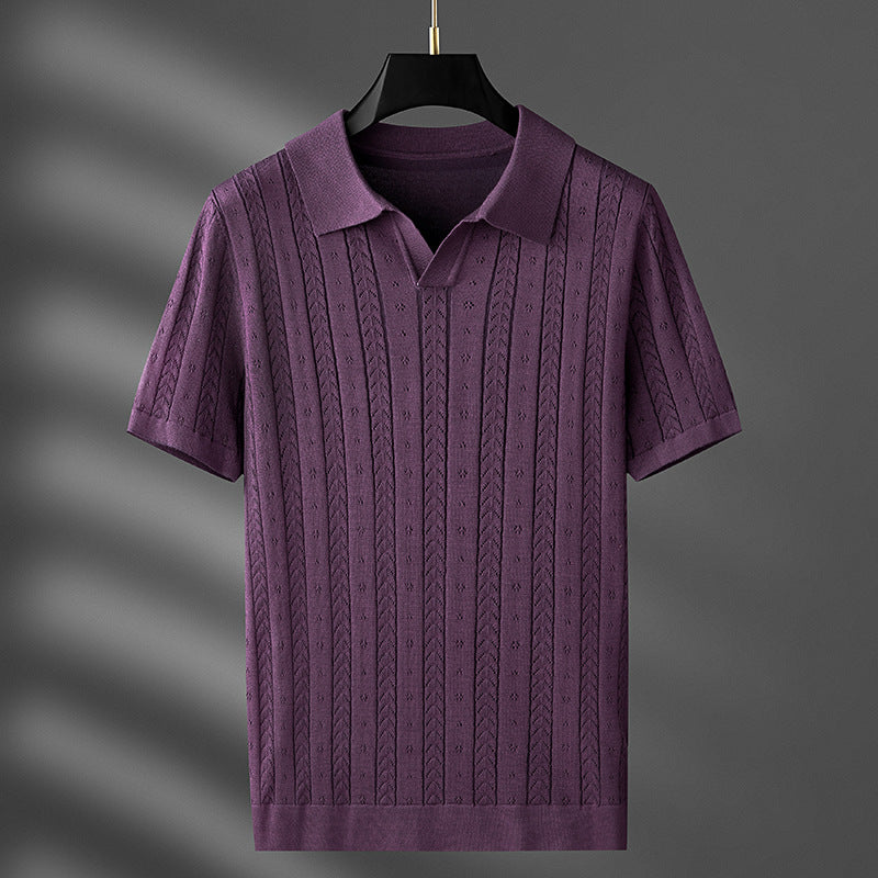 Elegantes Herren-Poloshirt aus hochwertigem Strickgewebe