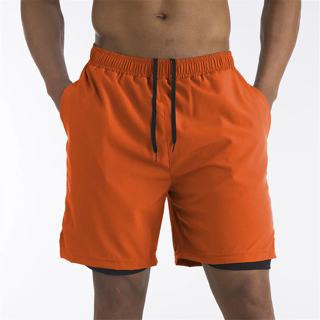 Kurze Herren Sporthose mit Innenfutter und Tasche