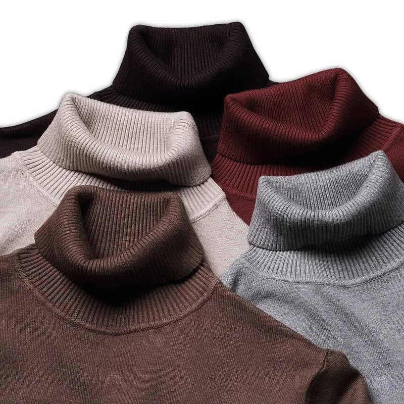 Rollkragenpullover aus 100% Wolle für Herren - weich und hochwertig