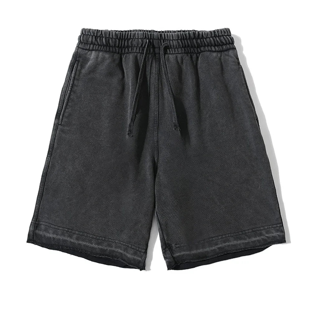 Baumwoll-Shorts mit Vintage-Waschung für Männer