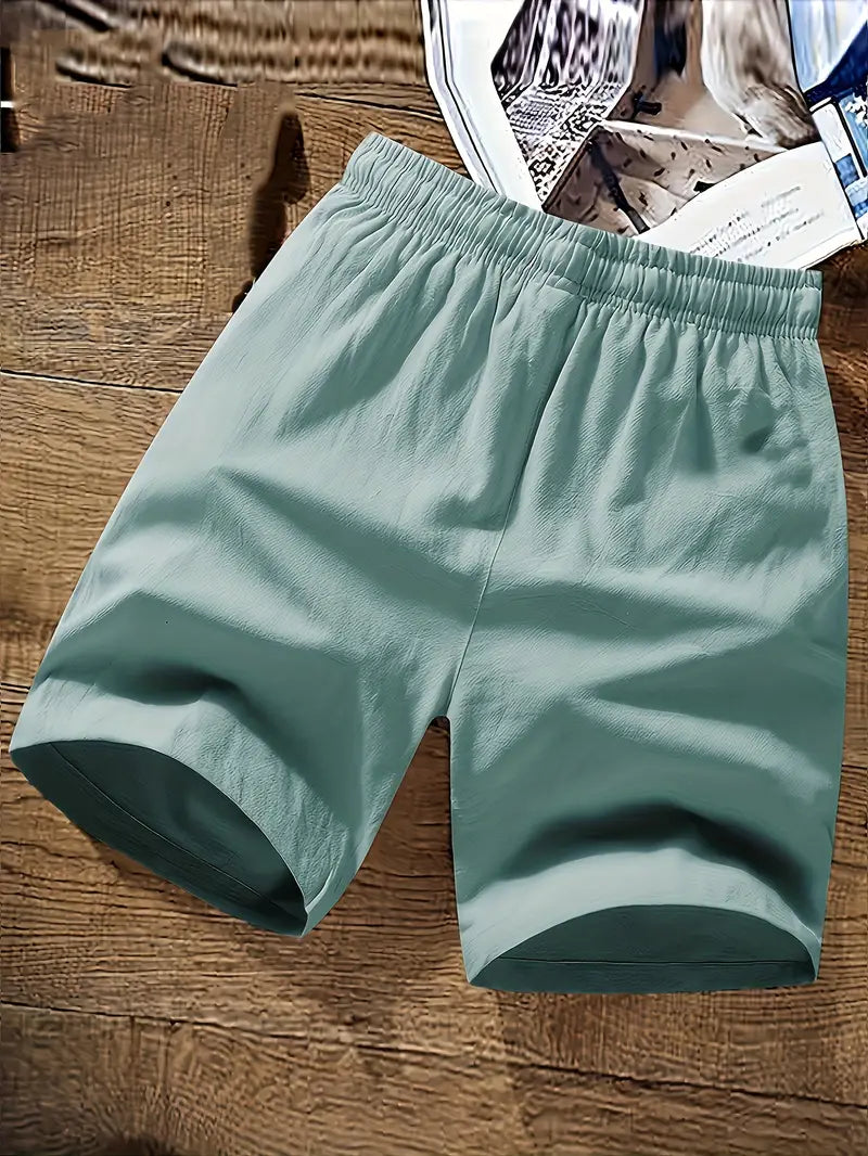 Lässige Herren Sommershorts mit Kordelzug und weicher Textur