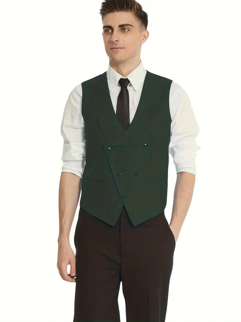 Dreiteiliges Set für Herren: Business-Blazer, Weste und Hose, elegant und komfortabel