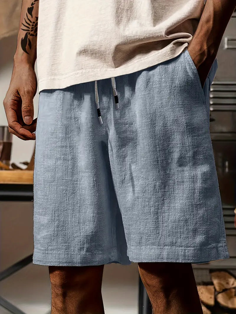 Lässige Herren Sommershorts mit Kordelzug und weicher Textur