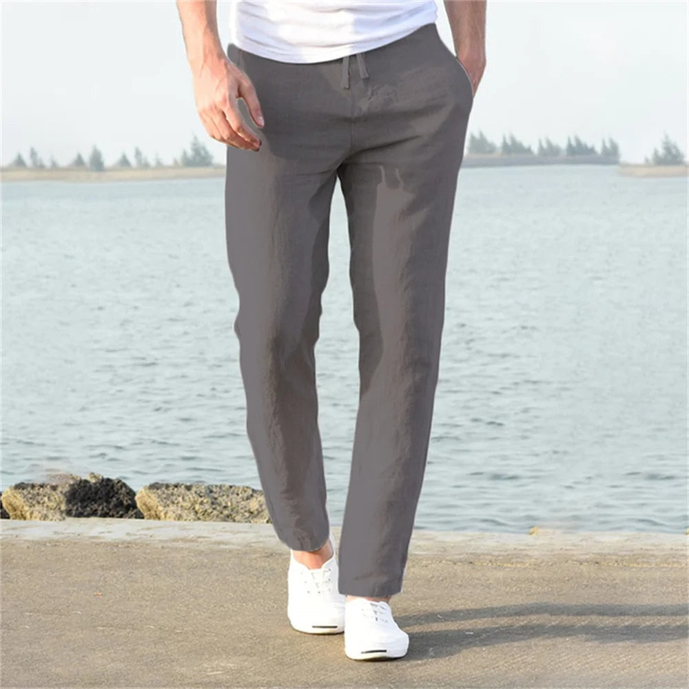 Leichte Herren Leinenhose, casual und komfortabel