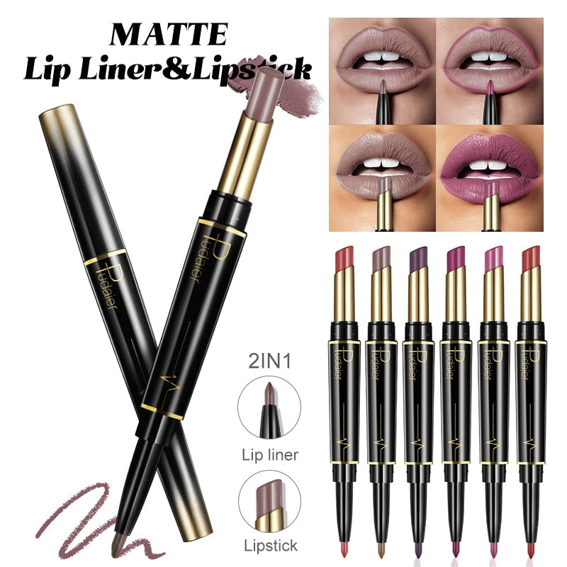 Pouty Lips™ | Kombination aus langanhaltendem Lippenstift + Lip Liner (1+1 GRATIS)